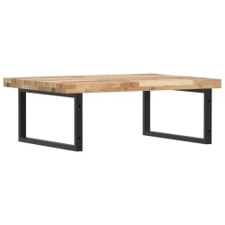 Étagère de vasque murale acier et bois massif d'acacia 620244620244