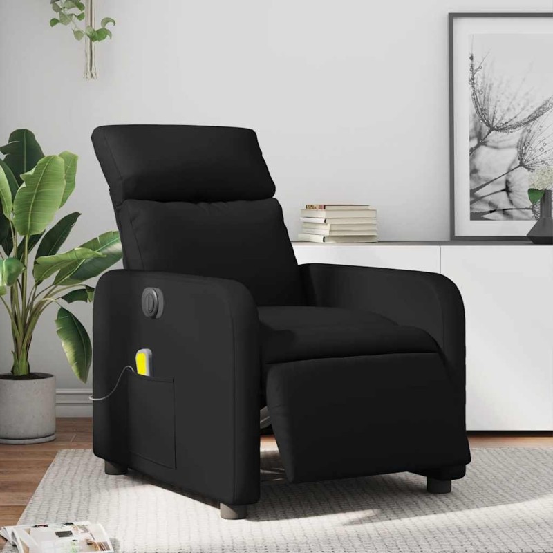 Fauteuil de massage inclinable électrique noir similicuir 620247620247
