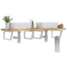 Étagère de vasque murale acier et bois massif d'acacia 620248620248