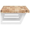 Étagère de vasque murale acier et bois massif d'acacia 620248620248