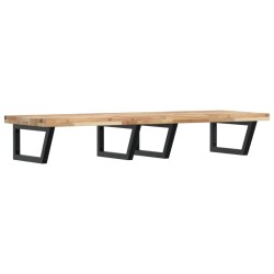 Étagère de vasque murale acier et bois massif d'acacia 620249620249