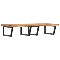 Étagère de vasque murale acier et bois massif d'acacia 620250620250