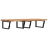 Étagère de vasque murale acier et bois massif d'acacia 620250620250