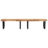 Étagère de vasque murale acier et bois massif d'acacia 620250620250