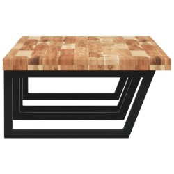 Étagère de vasque murale acier et bois massif d'acacia 620250620250
