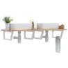 Étagère de vasque murale acier et bois massif d'acacia 620251620251