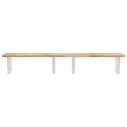 Étagère de vasque murale acier et bois massif d'acacia 620251620251