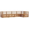 Ensemble de canapés d'extérieur 5 pcs Naturel 620252620252