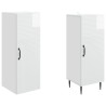 Ensemble de Meubles 2 pcs Blanc brillant 33 x 34,5 x 89,5 cm 620258620258