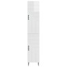 Ensemble de Meubles 2 pcs Blanc brillant 33 x 34,5 x 89,5 cm 620258620258