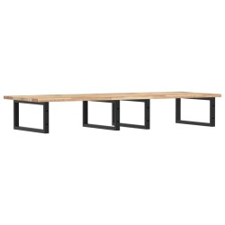 Étagère de vasque murale acier et bois massif d'acacia 620259620259