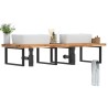 Étagère de vasque murale acier et bois massif d'acacia 620260620260