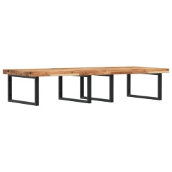 Étagère de vasque murale acier et bois massif d'acacia 620260620260