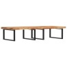 Étagère de vasque murale acier et bois massif d'acacia 620260620260