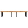 Étagère de vasque murale acier et bois massif d'acacia 620260620260