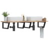 Étagère de vasque murale acier et bois massif d'acacia 620261620261
