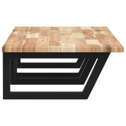 Étagère de vasque murale acier et bois massif d'acacia 620261620261