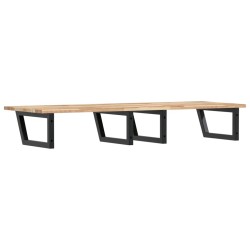 Étagère de vasque murale acier et bois massif d'acacia 620261620261