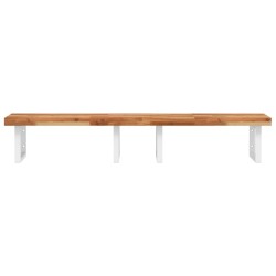 Étagère de vasque murale acier et bois massif d'acacia 620263620263