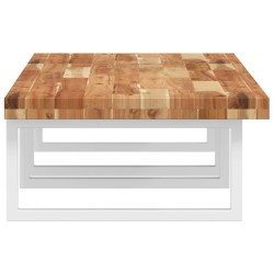 Étagère de vasque murale acier et bois massif d'acacia 620263620263