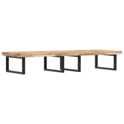 Étagère de vasque murale acier et bois massif d'acacia 620266620266