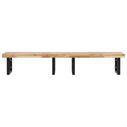 Étagère de vasque murale acier et bois massif d'acacia 620266620266