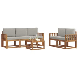 Ensemble de canapés d'extérieur 6 pcs Gris Naturel et Clair 620269620269