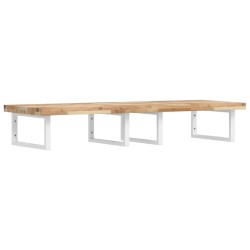 Étagère de vasque murale acier et bois massif d'acacia 620275620275