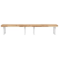 Étagère de vasque murale acier et bois massif d'acacia 620275620275