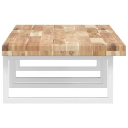 Étagère de vasque murale acier et bois massif d'acacia 620275620275