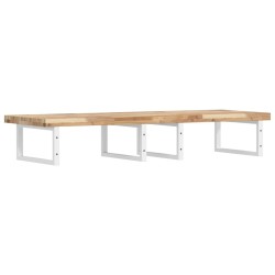 Étagère de vasque murale acier et bois massif d'acacia 620275620275