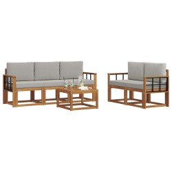 Ensemble de canapés d'extérieur 6 pcs Gris Naturel et Clair 620277620277