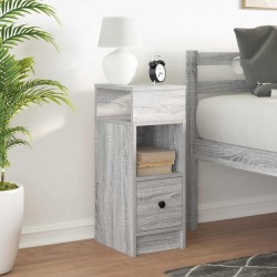 Table de chevet avec tiroir Gris Sonoma 25x31x66 cm 620279620279