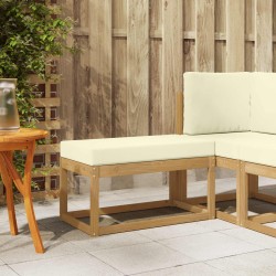 Banc de Jardin Blanc 80 x 43 x 45 cm Bois d'Acacia Massif 620283620283