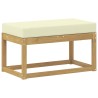 Banc de Jardin Blanc 80 x 43 x 45 cm Bois d'Acacia Massif 620283620283