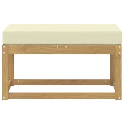 Banc de Jardin Blanc 80 x 43 x 45 cm Bois d'Acacia Massif 620283620283