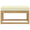 Banc de Jardin Blanc 80 x 43 x 45 cm Bois d'Acacia Massif 620283620283
