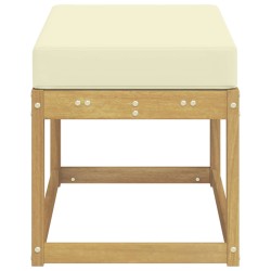 Banc de Jardin Blanc 80 x 43 x 45 cm Bois d'Acacia Massif 620283620283
