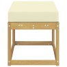 Banc de Jardin Blanc 80 x 43 x 45 cm Bois d'Acacia Massif 620283620283