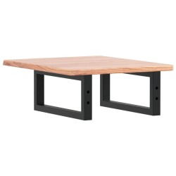 Étagère de vasque murale acier et bois de chêne massif 620285620285