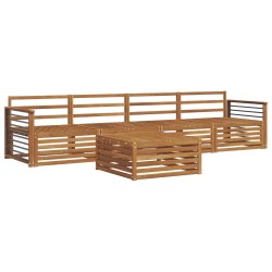 Ensemble de canapés d'extérieur 5 pcs Naturel 620286620286