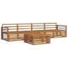 Ensemble de canapés d'extérieur 5 pcs Naturel 620286620286