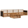Ensemble de canapés d'extérieur 5 pcs Naturel 620288620288