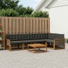 Ensemble de canapés d'extérieur 7 pcs Naturel et noir 620290620290