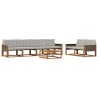 Ensemble de canapés d'extérieur 7 pcs Naturel et gris clair 620292620292