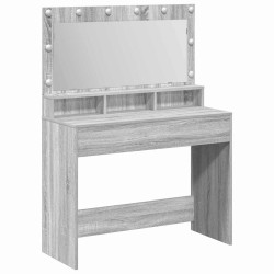 Table de Toilette avec étagère Gris Sonoma 100 x 41 x 135 cm 620293620293