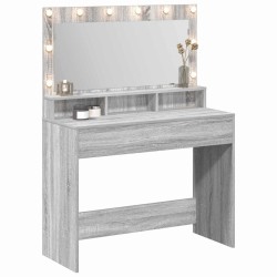 Table de Toilette avec étagère Gris Sonoma 100 x 41 x 135 cm 620293620293