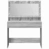Table de Toilette avec étagère Gris Sonoma 100 x 41 x 135 cm 620293620293