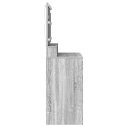 Table de Toilette avec étagère Gris Sonoma 100 x 41 x 135 cm 620293620293
