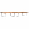 Étagère de vasque murale acier et bois massif d'acacia 620295620295